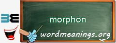 WordMeaning blackboard for morphon